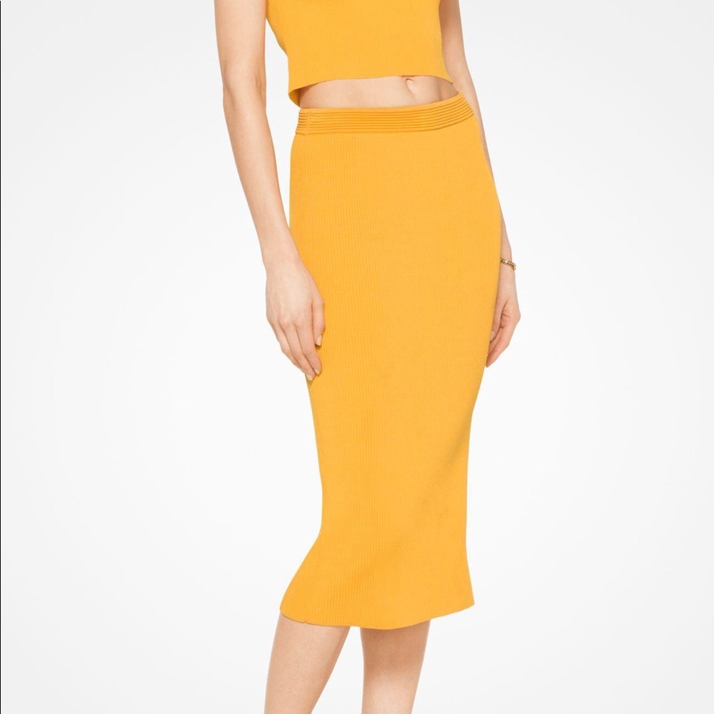 Ribbed Tank and Pencil skirt